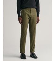 gant para hombre 1505220 pantalones chinos slim fit tech prep verde 3034 casual algodon algodon organico