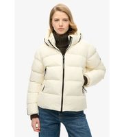 superdry para mujer w5011721a chaqueta sport blanco roto l casual poliester reciclado sostenible