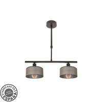 fabrilamp lampara gilda 2xe14 marron regx43x14 cm
