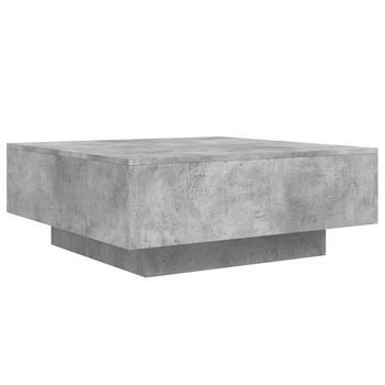 Mesa De Café - Mesa De Centro Madera De Ingeniería Gris Hormigón 80x80x31 Cm