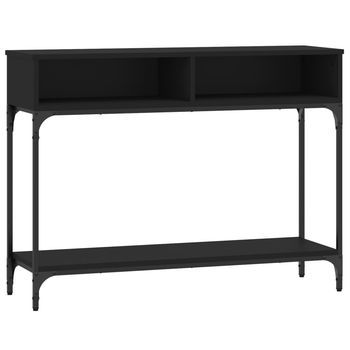 Mesa Consola | Mesa De Entrada | Mesa Auxiliar Madera De Ingeniería Negra 100x30,5x75 Cm