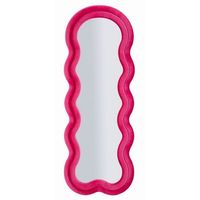 espejo de pared con marco de terciopelo fucsia cm 60x4x160