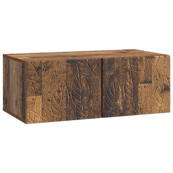 Mueble De Tv De Pared 98 X 31 Cm Madera Envejecida Vidaxl