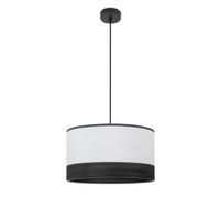 fabrilamp colgante olga 1xe27 negroblanco-madnegra regx40x40 cm