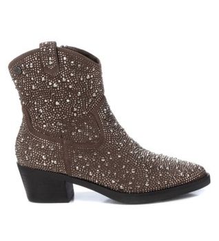 Xti para mujer. 14311602-TAUPE Botines de piel 143116 taupe (35), 3 a 5cm, Ante, Cremallera, Casual