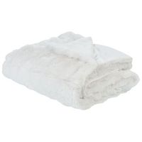 manta ropa de cama moderna de poliester imitacion de piel de conejo peluda dormitorio blanca 200 x 220 cm salka