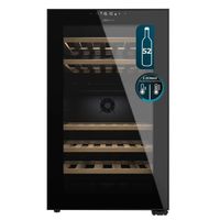 cecotec vinoteca 52 botellas con doble zona temperatura bolero grandsommelier duo 52000 black compresor integrado