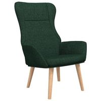 sillon lounge de diseno moderno en tela verde oscuro dec026780