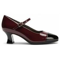 pitillos zapatos de tacon mercedes burdeos combi para mujer