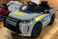 aiyaplay coche electrico policia 12 v con mando a distancia luces sirena gris
