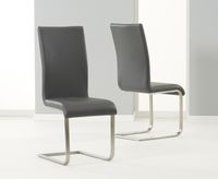 malaga grey faux leather dining chairs