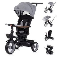 triciclo plegable con asiento giratorio y capota urban de chipolino - anthracite