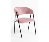 silla mihu black terciopelo - rosa