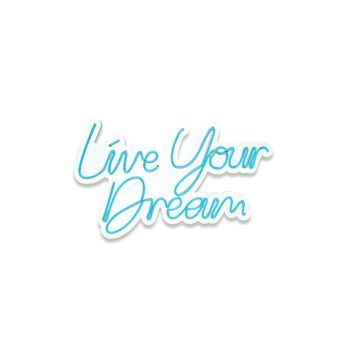 Iluminación Led Decorativa De Plástico Live Your Dream Azul 30x53x2 Cm