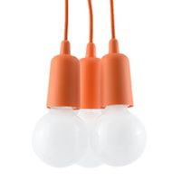 lampara colgante tina naranja 3 luces