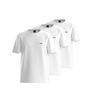 BOSS para hombre. 50559436 Pack 3 Camisetas Basic blanco (XL), Casual, Algodón, Manga corta