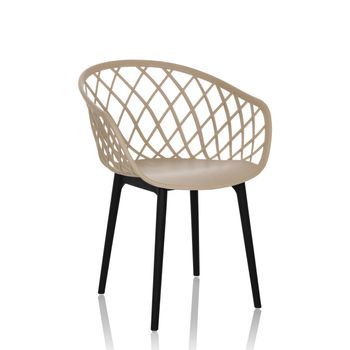 Silla De Visita / Silla Concha Begio Plástico Beige Hjh Office