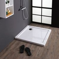 bandeja de ducha cuadrada 90x90 en acrilico delgado y reversible  alba