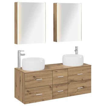 Juego De Muebles De Baño 5 Uds. Roble Artisan Vidaxl