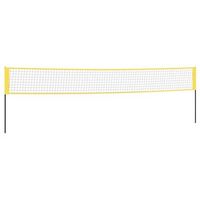 red de badminton tela pe amarillo y negro 600x155 cm vidaxl