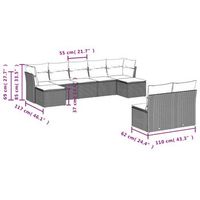 kit de ocio para el jardin con cojines juego de 9 piezas