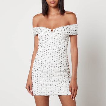Self-Portrait Polka-Dot Print Chiffon Mini Dress - UK 10/US 6