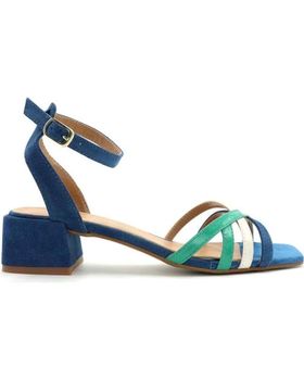 de MERISSELL SANDALIA TIRAS 8569 AZUL - MARFIL - VERDE