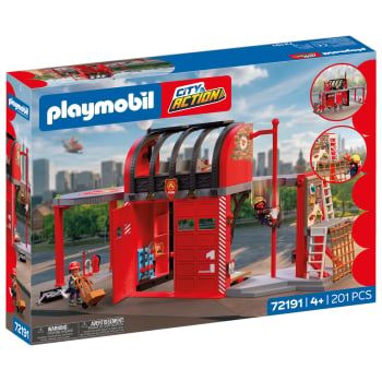 PLAYMOBIL City Action Gran estación de bomberos, Juego de figuras +4 años - 72191