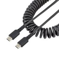 startechcom cable de 50cm de carga usb c a usb c cable usb tipo c rizado de carga rapida y servicio pesado cable usb 20 usbc de fibra de aramida resistente negro
