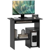 escritorio para ordenador de 80 x 45 x 75 cm de aglomerado y metal r negro