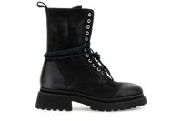 botines con cordones en piel nobuck black 36