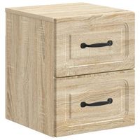 mesita de noche de pared roble sonoma 345 x 33 x 40 cm vidaxl