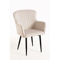 pack 2 sillas dalye terciopelo de terciopelo 975545 cm - beige
