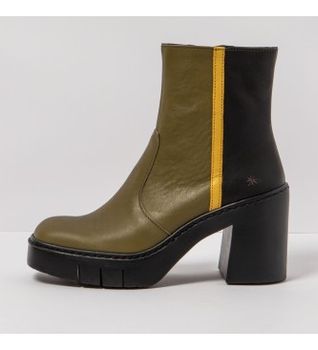 Art para mujer. 1197411VJ003_0MU Botines de piel 1974 Nappa multicolor -altura tacón: 9cm- (42), 8 a 10cm, Cremallera, Casual