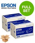Original Multipack Epson WorkForce AL-M300DTN Printer Toner Cartridges (2 Pack) -C13S050690