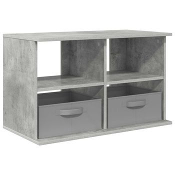 Soporte Para Tv Con Cajón Gris Concreto 79 X 40 X 48 Cm Vidaxl