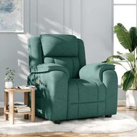 sillon de salon  silla  sillon reclinable de tela verde oscuro cfw830206