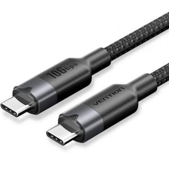 Cable USB 3.2 Tipo-C 5A Vention TRGBH 2m Negro 100W 10Gbps
