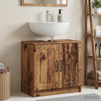 Vidaxl Mueble De Lavabo Para Baño Utrecht Madera Envejecida