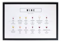 cuadro con marco negro 40x30 guia de vinos