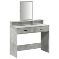 mesa tocador  mesa de maquillaje con cajon gris concreto 100 x 41 x 140 cm