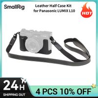 kit de funda de cuero smallrig para panasonic lumix l10 incluye funda protectora de estilo retro y correa para el hombro para tripodes 6274