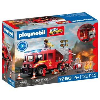 PLAYMOBIL City Action Camión de rescate en caso de incendios, Juego de figuras +4 años - 72193
