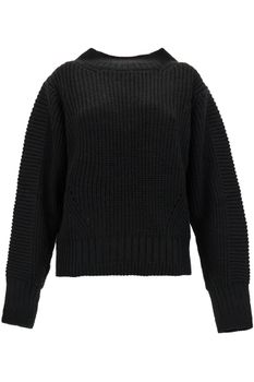 suéter de cuello redondo black xs