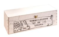 caja de madera con tapa para 3 turrones de 500 gramos vacia -