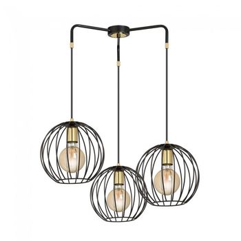 Lámpara colgante balora negro (3 luces)