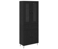 aparador alto - mueble de almacenamiento con cajon roble negro 695 x 34 x 90 cm es492