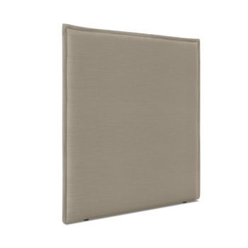 Cabecero De Lino Natural Liso Con Ribete Hasta El Suelo 90x120cm Camas 80/90 - Tierra