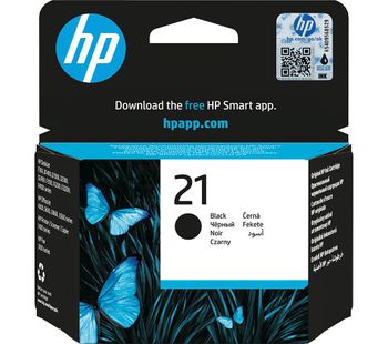 HP 21 Black Ink Cartridge, Black
