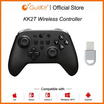 Control de Juego Bluetooth GuliKit con Joystick TMR y Adaptador Hyperlink 2 para Windows/Switch 2/Steam Deck/iOS/macOS